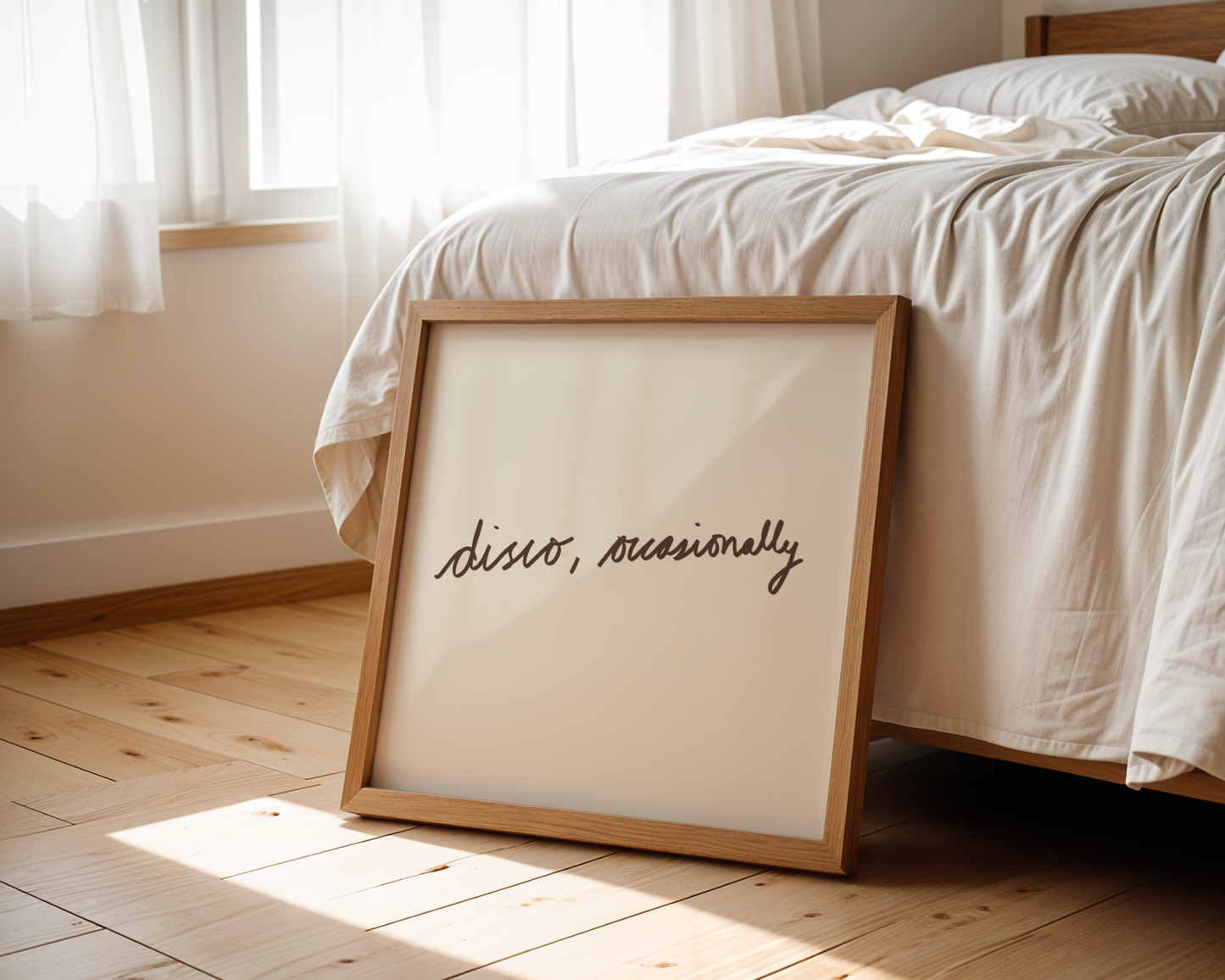 'Disco, Occasionally' Hand-Lettered Print | Chic Retro Home Decor