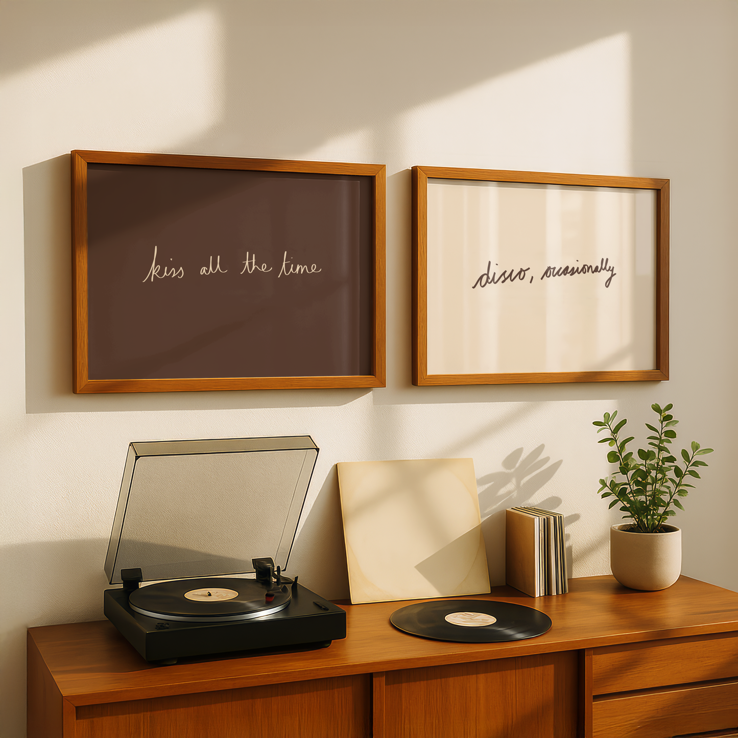 'Disco, Occasionally' Hand-Lettered Print | Chic Retro Home Decor