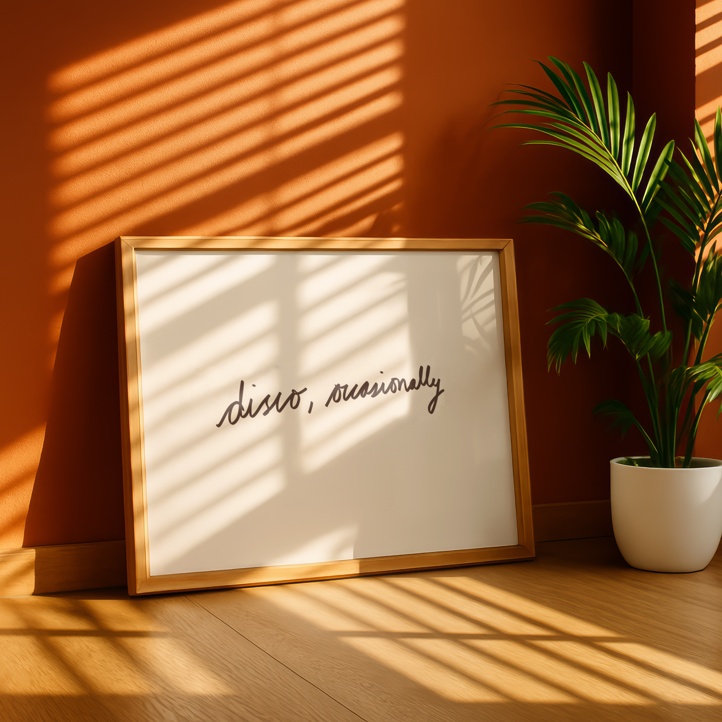 'Disco, Occasionally' Hand-Lettered Print | Chic Retro Home Decor