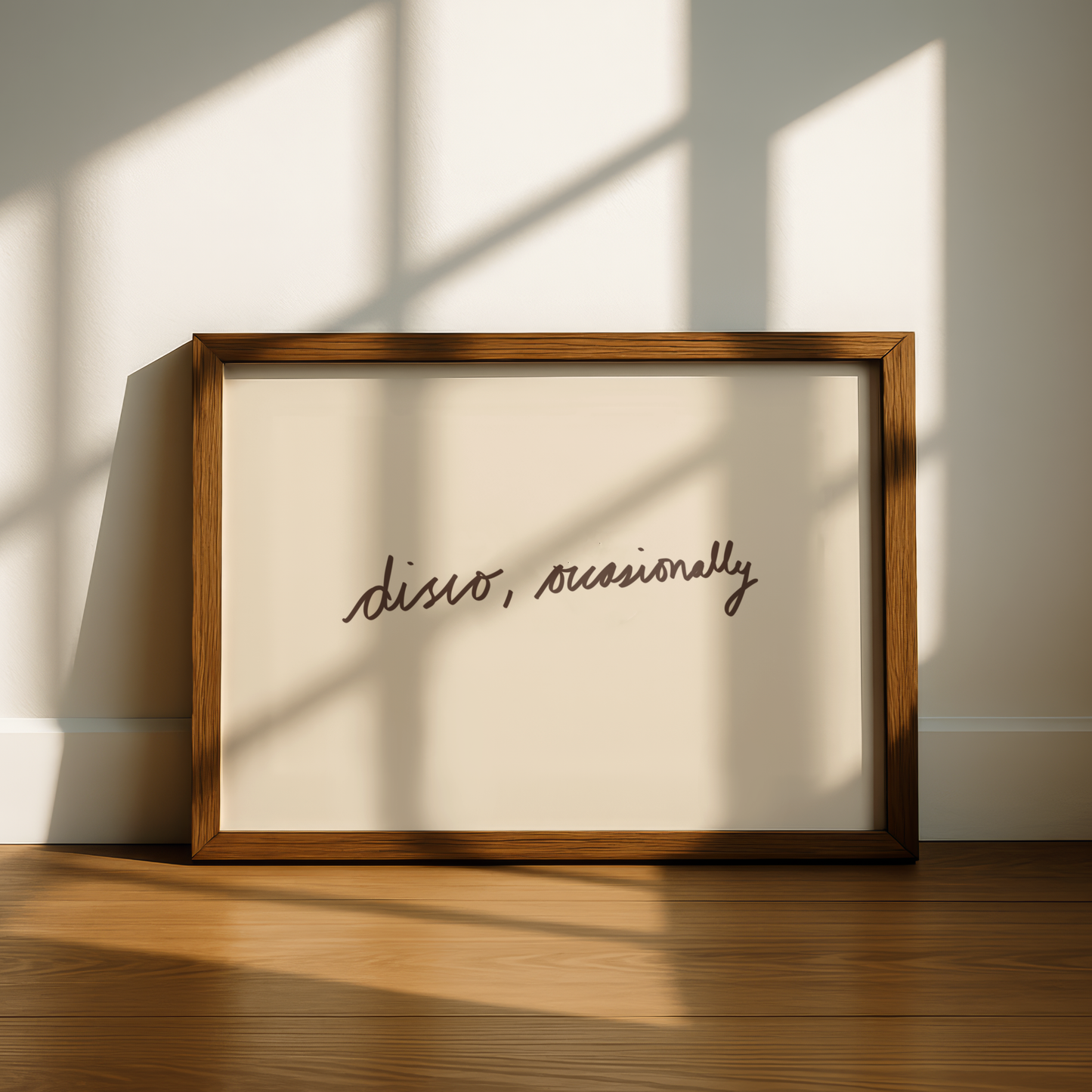 'Disco, Occasionally' Hand-Lettered Print | Chic Retro Home Decor