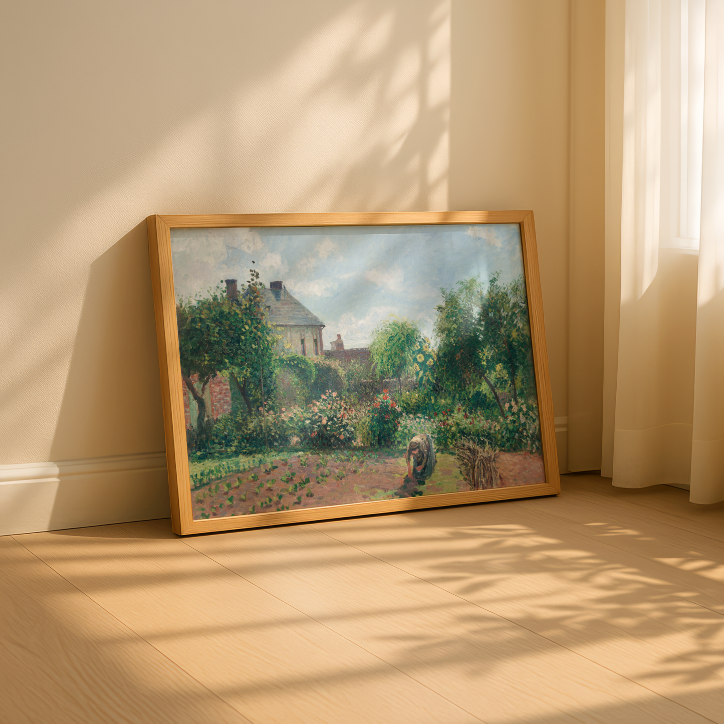 The Artist's Garden at Eragny (1898) — Camille Pissarro | Vintage French Impressionist Garden Print