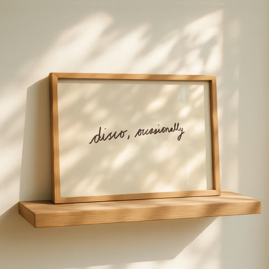 'Disco, Occasionally' Hand-Lettered Print | Chic Retro Home Decor