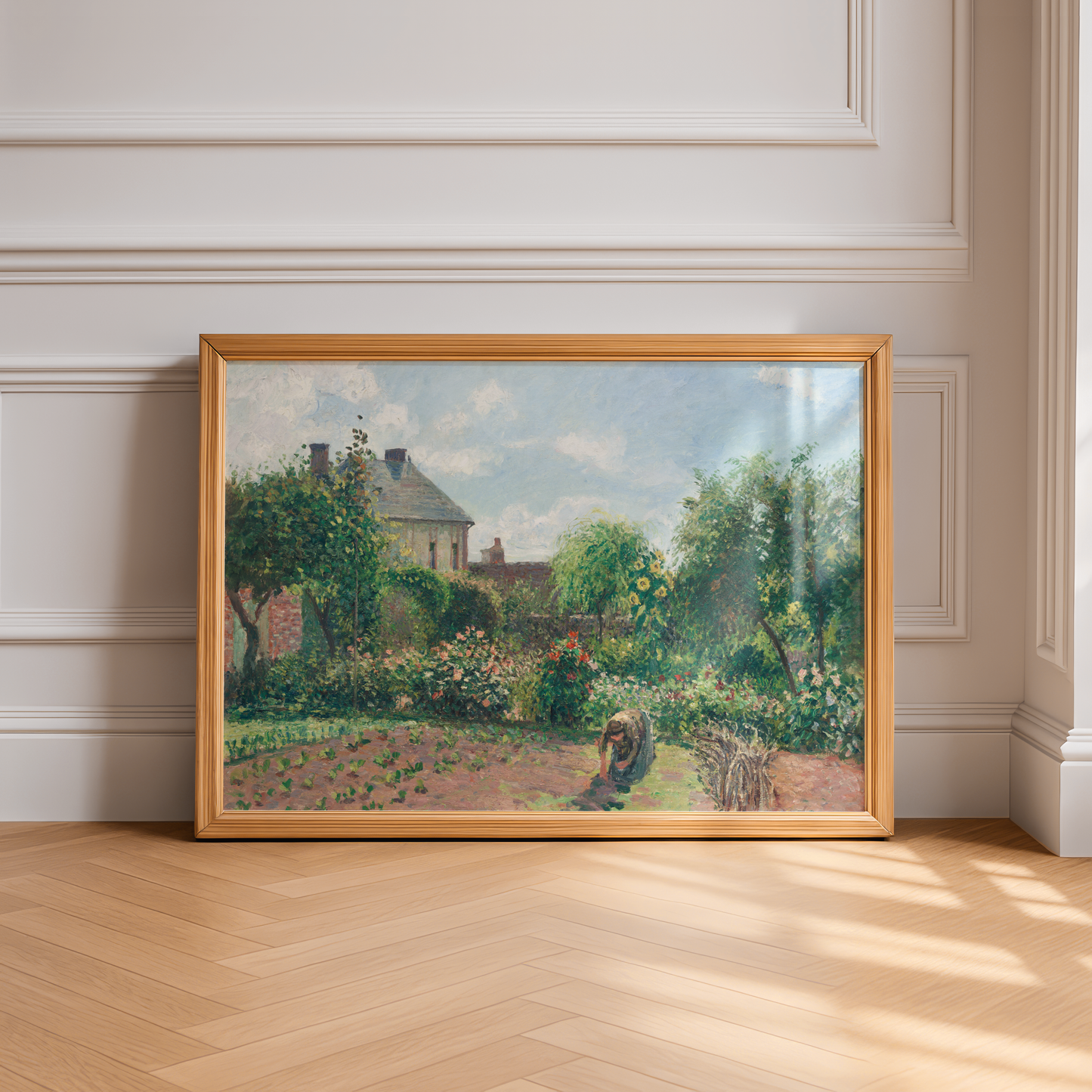 The Artist's Garden at Eragny (1898) — Camille Pissarro | Vintage French Impressionist Garden Print