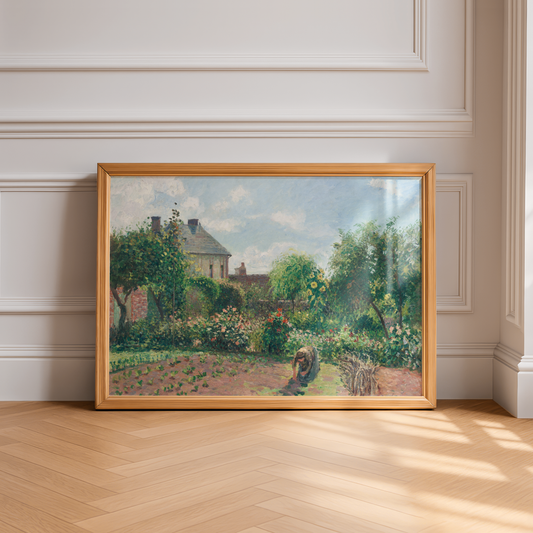 The Artist's Garden at Eragny (1898) — Camille Pissarro | Vintage French Impressionist Garden Print